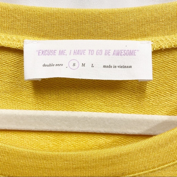 Golden Yellow Short Sleeve Crop Top - Picture 10 of 11